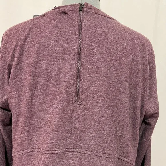 Ellen Tracy NWT Sz L Wine Long Cuff Sleeves Sweater Dress - Picture 6 of 8